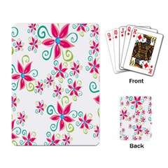 Flower Beauty Sexy Rainbow Sunflower Pink Green Blue Playing Card by Mariart