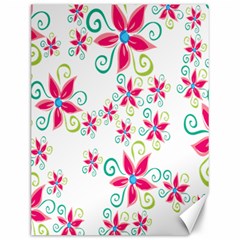 Flower Beauty Sexy Rainbow Sunflower Pink Green Blue Canvas 12  X 16  