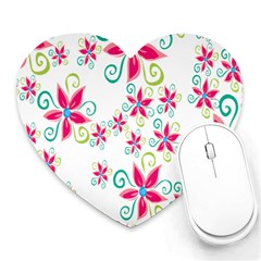 Flower Beauty Sexy Rainbow Sunflower Pink Green Blue Heart Mousepads