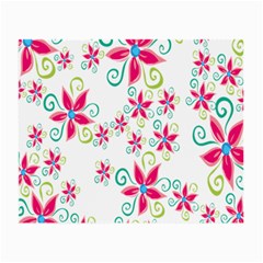 Flower Beauty Sexy Rainbow Sunflower Pink Green Blue Small Glasses Cloth (2-side) by Mariart