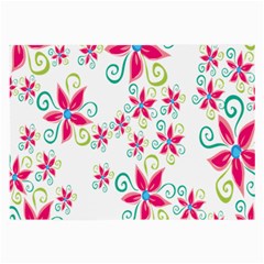 Flower Beauty Sexy Rainbow Sunflower Pink Green Blue Large Glasses Cloth by Mariart