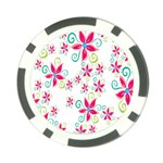 Flower Beauty Sexy Rainbow Sunflower Pink Green Blue Poker Chip Card Guard Back