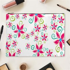 Flower Beauty Sexy Rainbow Sunflower Pink Green Blue Cosmetic Bag (xl)