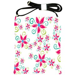 Flower Beauty Sexy Rainbow Sunflower Pink Green Blue Shoulder Sling Bags by Mariart