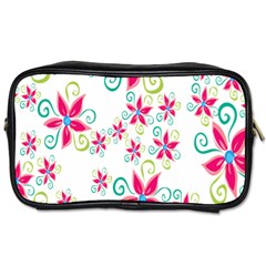 Flower Beauty Sexy Rainbow Sunflower Pink Green Blue Toiletries Bags 2-side by Mariart