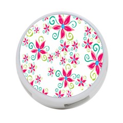 Flower Beauty Sexy Rainbow Sunflower Pink Green Blue 4-port Usb Hub (two Sides)  by Mariart