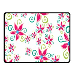 Flower Beauty Sexy Rainbow Sunflower Pink Green Blue Fleece Blanket (small) by Mariart