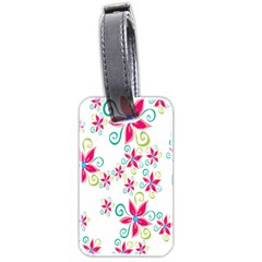 Flower Beauty Sexy Rainbow Sunflower Pink Green Blue Luggage Tags (two Sides) by Mariart