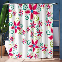 Flower Beauty Sexy Rainbow Sunflower Pink Green Blue Shower Curtain 60  X 72  (medium)  by Mariart