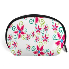 Flower Beauty Sexy Rainbow Sunflower Pink Green Blue Accessory Pouches (large) 