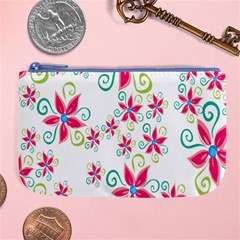 Flower Beauty Sexy Rainbow Sunflower Pink Green Blue Large Coin Purse by Mariart