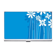 Flower Blue Business Card Holders