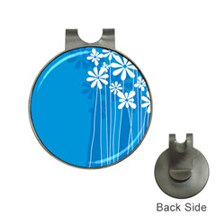 Flower Blue Hat Clips With Golf Markers