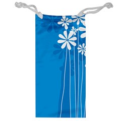 Flower Blue Jewelry Bag by Mariart