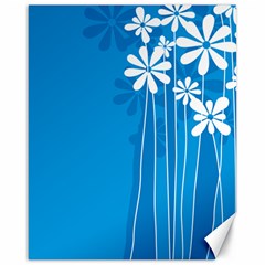 Flower Blue Canvas 16  X 20  