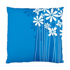 Flower Blue Standard Cushion Case (one Side)