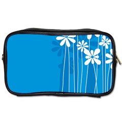 Flower Blue Toiletries Bags