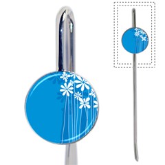 Flower Blue Book Mark by Mariart