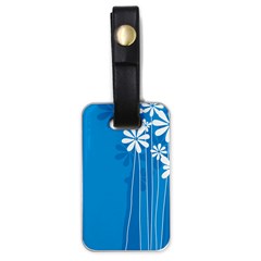 Flower Blue Luggage Tags (one Side) 