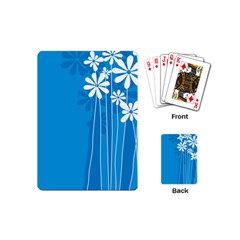 Flower Blue Playing Cards (mini) 