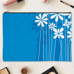 Flower Blue Cosmetic Bag (xxxl) 