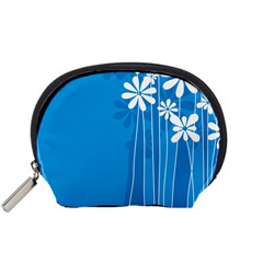 Flower Blue Accessory Pouches (small) 