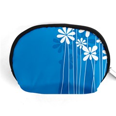 Flower Blue Accessory Pouches (medium) 