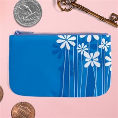 Flower Blue Large Coin Purse