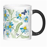 Flower Blue Butterfly Leaf Green Morph Mugs Right