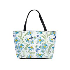 Flower Blue Butterfly Leaf Green Shoulder Handbags