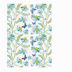 Flower Blue Butterfly Leaf Green Large Garden Flag (two Sides)