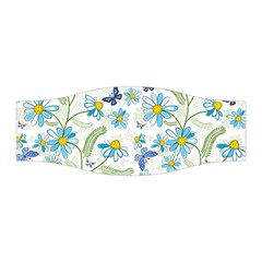 Flower Blue Butterfly Leaf Green Stretchable Headband