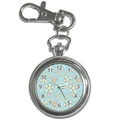 Flower Blue Butterfly Bird Yellow Floral Sexy Key Chain Watches by Mariart