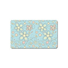 Flower Blue Butterfly Bird Yellow Floral Sexy Magnet (name Card)