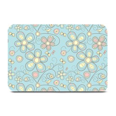 Flower Blue Butterfly Bird Yellow Floral Sexy Plate Mats by Mariart