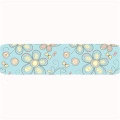 Flower Blue Butterfly Bird Yellow Floral Sexy Large Bar Mats