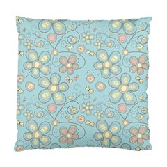 Flower Blue Butterfly Bird Yellow Floral Sexy Standard Cushion Case (one Side)