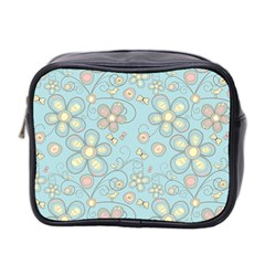 Flower Blue Butterfly Bird Yellow Floral Sexy Mini Toiletries Bag 2-side by Mariart