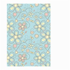 Flower Blue Butterfly Bird Yellow Floral Sexy Small Garden Flag (two Sides) by Mariart