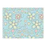 Flower Blue Butterfly Bird Yellow Floral Sexy Double Sided Flano Blanket (Mini)  35 x27  Blanket Front