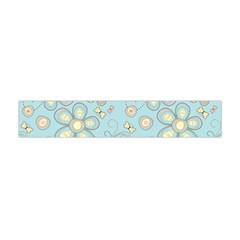 Flower Blue Butterfly Bird Yellow Floral Sexy Flano Scarf (mini)