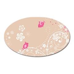 Flower Bird Love Pink Heart Valentine Animals Star Oval Magnet