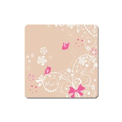 Flower Bird Love Pink Heart Valentine Animals Star Square Magnet