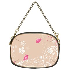 Flower Bird Love Pink Heart Valentine Animals Star Chain Purses (one Side) 