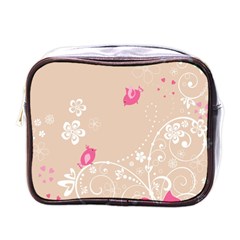 Flower Bird Love Pink Heart Valentine Animals Star Mini Toiletries Bags by Mariart