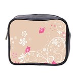 Flower Bird Love Pink Heart Valentine Animals Star Mini Toiletries Bag 2-Side Front