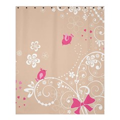 Flower Bird Love Pink Heart Valentine Animals Star Shower Curtain 60  X 72  (medium)  by Mariart