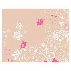 Flower Bird Love Pink Heart Valentine Animals Star Double Sided Flano Blanket (medium)  by Mariart