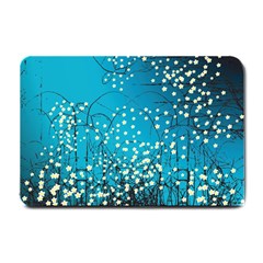 Flower Back Leaf River Blue Star Small Doormat 