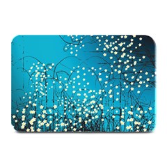 Flower Back Leaf River Blue Star Plate Mats